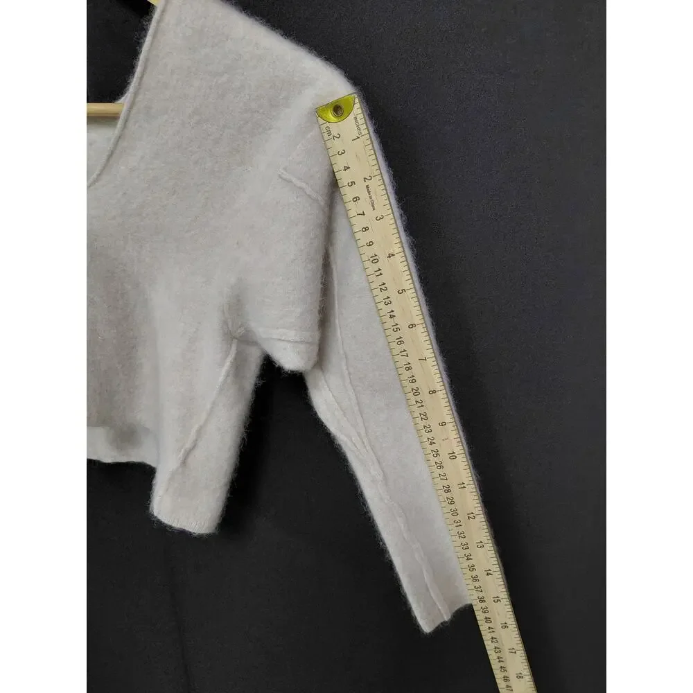 Free People 100% Cashmere Beige Pullover Lightweight Sweater Women Size XS